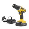 PowerPlus sárga akkus fúró - csavarbehajtó  20V Li-ion 2 akkuval POWX00422