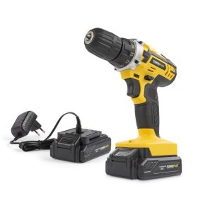   PowerPlus sárga akkus fúró - csavarbehajtó  20V Li-ion 2 akkuval POWX00422