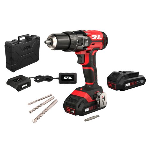 SKIL RED CD1E3018HF akkus ütvefúró 2x2,0Ah 20V +koffer