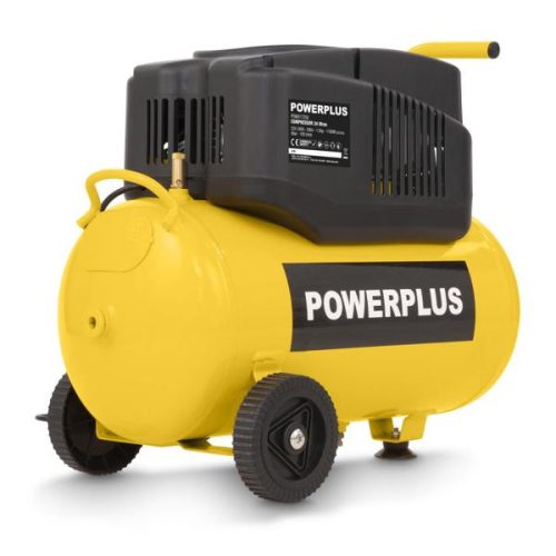 PowerPlus sárga kompresszor 1200W, 24L, olajmentes  POWX17250