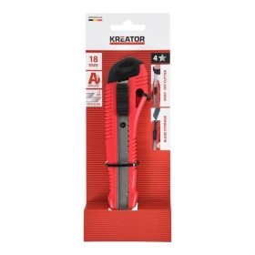   Kreator PVC vágókés 18mm műanyag házas piros-fekete KRTH00105