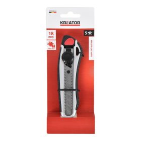   Kreator PVC vágókés 18mm alu házas, szürke-fekete KRTH00204