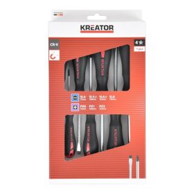   Kreator csavarhúzó készlet 7 részes mágneses SL/PZ KRTH20003