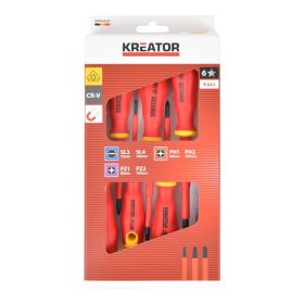   Kreator szigetelt csavarhúzó készlet VDE 6db mágneses  KRTH20101