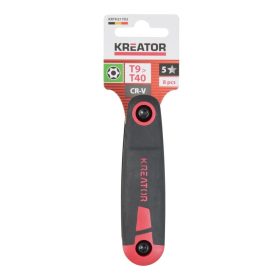   Kreator imbuszkulcs készlet összecsukható, műanyag tartó, 8db-os  T9-T40 TORX Pro KRTH21703