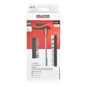   Kreator csavarhúzó készlet T markolattal, 21 részes mágneses KRTH22001