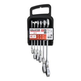   Kreator csillag-villás kulcs racsnis csuklós készlet 8-19mm 6 részes KRTH30014