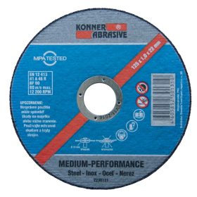 KONNER 125x1,0x22mm fém vágókorong 25db/csomag  (2230131)