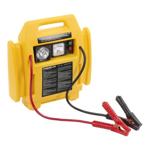PowerPlus sárga gyorsindító/ bikázó 500mA kompresszorral POWX411