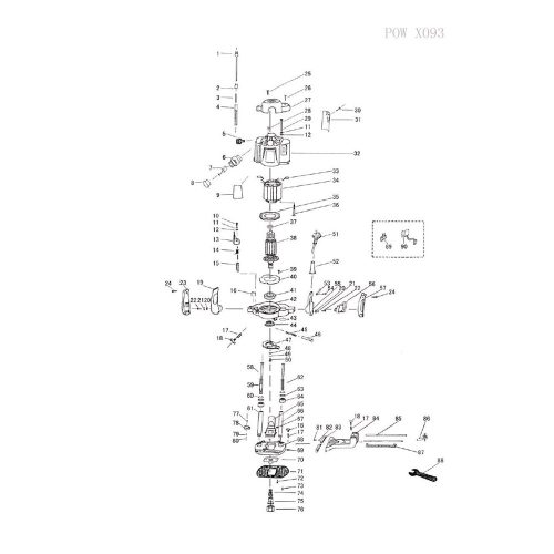 PowerPlus sárga felsőmaró 1500W POWX093