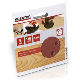   Kreator csiszolólap rota, tépőzáras 115mm P240 5db KRT230009