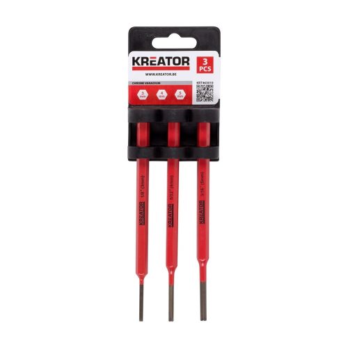 Kreator csapszegkiütő készlet 3 részes,3,4,5mm Cr-V KRT463010  ##