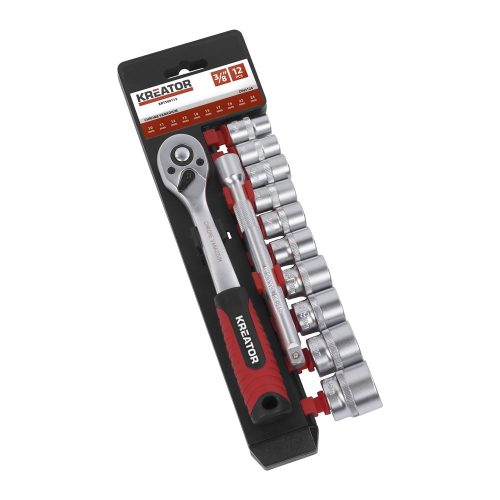 Kreator dugókulcs készlet 3/8  12 részes KRT500113  (Helyette:KRTH30106)