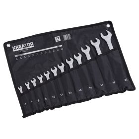   Kreator csillag-villás kulcs készlet 6-22mm 12 részes, szövet tartóban KRT500012 ##