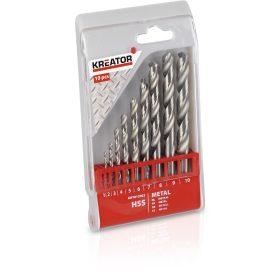 Kreator csigafúró készlet HSS 10 részes KRT012002