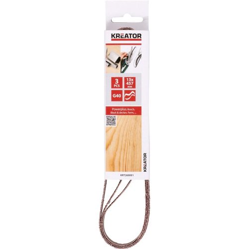 Kreator végtelenített csiszolóvászon 13x457mm P40 3db KRT260001