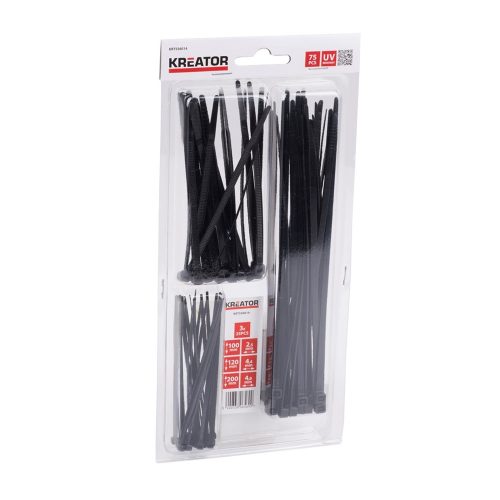 Kreator kábelkötegelő fekete 3x25db KRT556014