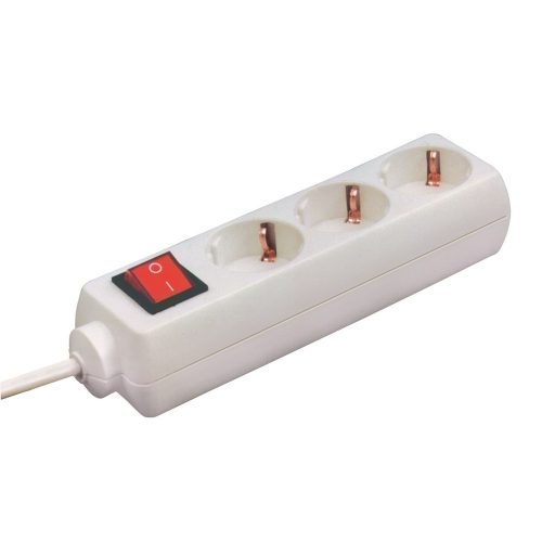 HOME NV 3K/WH 3-as elosztó kapcsolóval 1,5m fehér