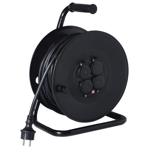 HOME HJR 10-50 kábeldob fém talppal, 4 aljzattal 50m 3X1,5mm2