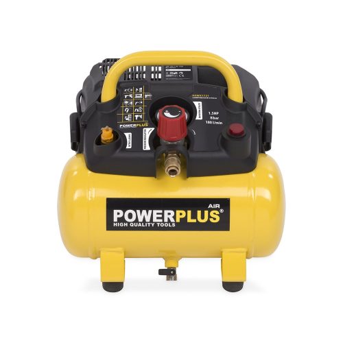 PowerPlus sárga olajmentes kompresszor 6L 1100W POWX1721