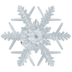   HOME KID 331/WH LED-es tapadókorongos ablakdísz, hópehely 10 cm