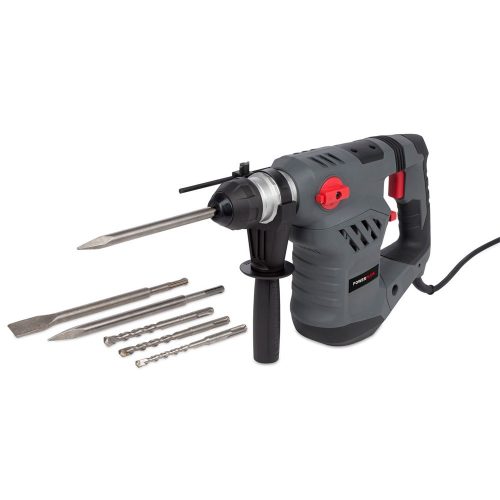 PowerPlus szürke elektromos ütvefúrógép 1600W+koffer POWE10081