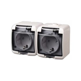   GAO 22121 2 férőhelyes földelt aljzat kültéri IP44 AQUASTAR