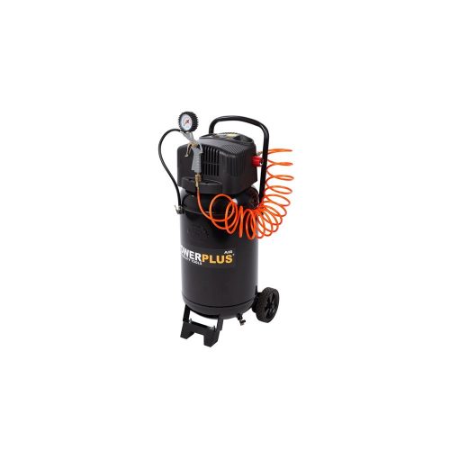 PowerPlus sárga álló kompresszor 1100W, 50L, olajmentes black POWX1751