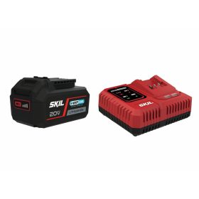   SKIL RED BC1E3111AA akkumulátor („20V Max” (18 V-os) 4,0 Ah „KeepCool” Li-ion) és „Rapid” töltő