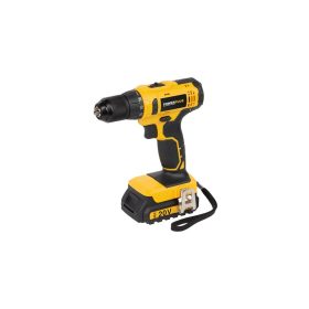   PowerPlus sárga akkus fúró - csavarbehajtó  20V Li-ion 2 akkuval POWX00435