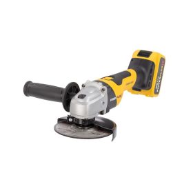   PowerPlus sárga akkus szénkefementes sarokcsiszoló szett 125mm, 4Ah akku , 20V POWXB20050