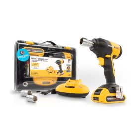   PowerPlus sárga akkus szénkefementes ütvecsavarozó szett 20V POWXB30050