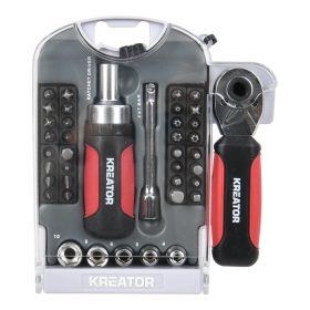   Kreator bitkészlet + racsnis hajtószár 40 részes KRTH20010