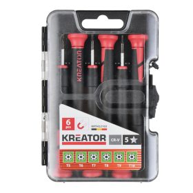   Kreator műszerész csavarhúzó készlet TORX 6db-os T5-T10 KRTH22103