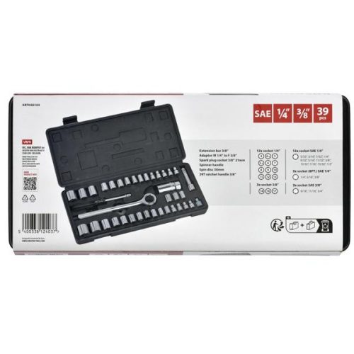 Kreator dugókulcs készlet 3/8" 39 részes KRTH30103