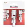 Kreator csuklós adapter készlet 1/4", 3/8", 1/2", 3db-os KRTH30801