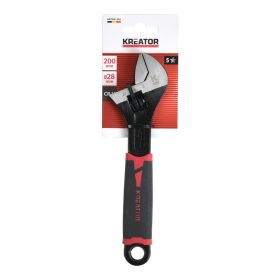   Kreator állítható villáskulcs gumis markolattal 200mm Pro KRTH31302