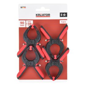 Kreator rugós szorító csipesz 90mm 4db-os KRTH40601