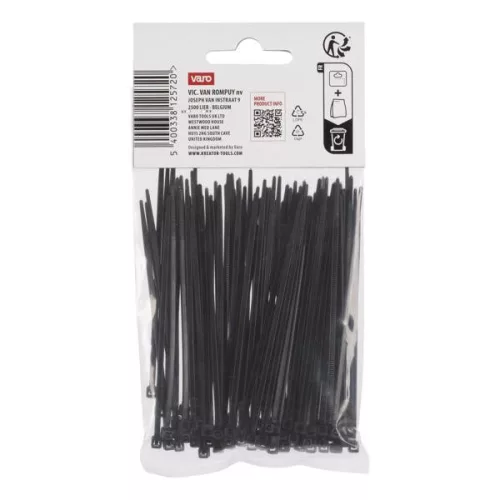 Kreator kábelkötegelő fekete 2,5X90mm 100db KRTH41101