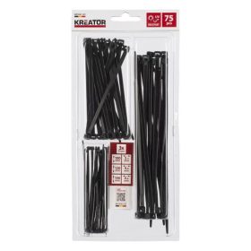   Kreator kábelkötegelő fekete 3x25db (2,5x100/4,8x120/4,8x190mm) KRTH41107