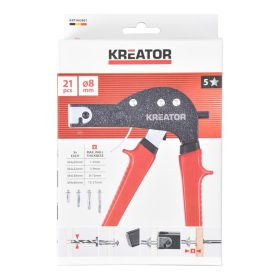   Kreator üreges fémdübel rogyasztó fogó 21db-os (behúzószerszám) KRTH62801