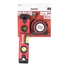   Kreator torpedo vízmérték 240m + mérőszalag 5m KRTH75101