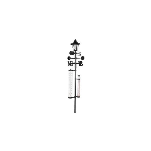 STR SWS29 időjárás állomás esőmérő, hőmérő, napelemes lámpával 158 cm (2212131)