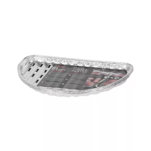 STR grill alu félkör alakú tál 33x19x2 cm  4db/csomag  (2212288)