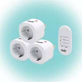   HOME TH 3013 távirányítható hálózati aljzat távirányítóval 3 aljzattal