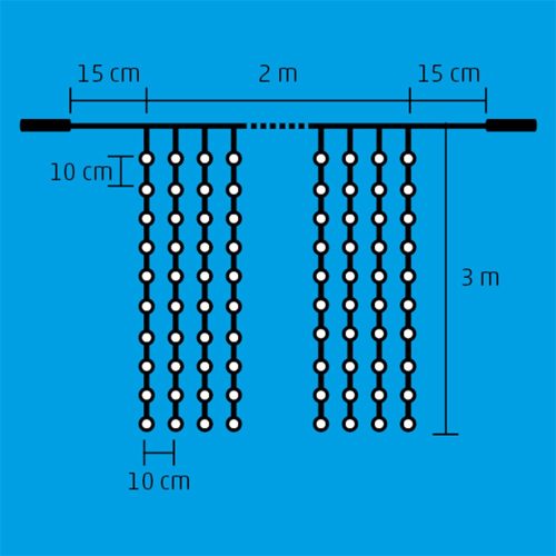 HOME DLF 600/WH LED-es sorolható fényfüggöny