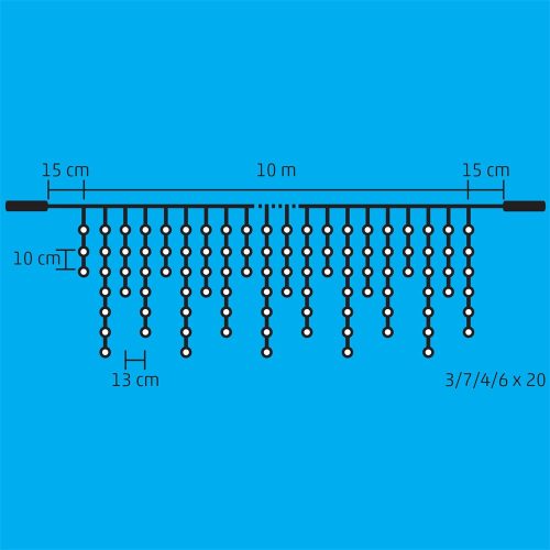 HOME DLFJ 400/WH LED-es sorolható jégcsap fényfüggöny 10 m