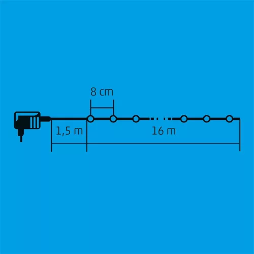 HOME KII 200B/M LED-es gömb fényfűzér színes 16 m