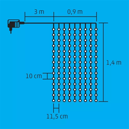 HOME KIN 126C/WH LED-es fényfüggöny hidegfehér 90 cm