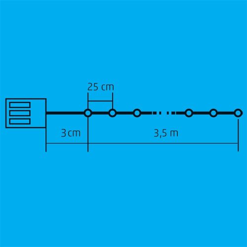 HOME ML 15 GLOBE LED-es villanykörte fényfüzér, melegfehér